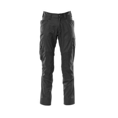 Mascot Accelerate Trousers With Kneepad PocketsBlack   (44.5) (Leg LengthLong) from B&Q