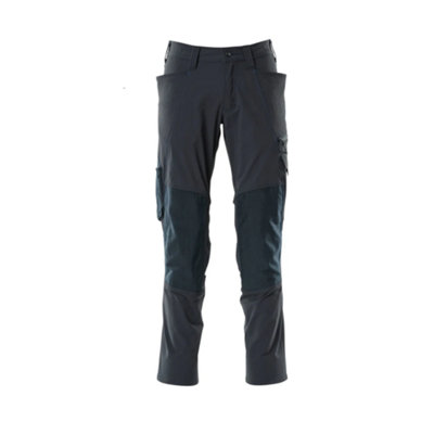 Mascot Accelerate Stretch Trousers With Kneepad PocketsDark Navy   (28.5) (Leg LengthRegular) from B&Q