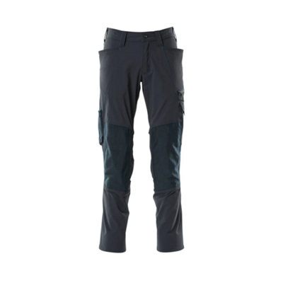 Mascot Accelerate Stretch Trousers With Kneepad PocketsDark Navy   (33.5) (Leg LengthRegular) from B&Q