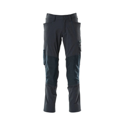 Mascot Accelerate Stretch Trousers With Kneepad PocketsDark Navy   (31.5) (Leg LengthLong) from B&Q