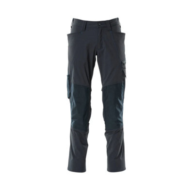 Mascot Accelerate Stretch Trousers With Kneepad PocketsDark Navy   (34.5) (Leg LengthLong) from B&Q