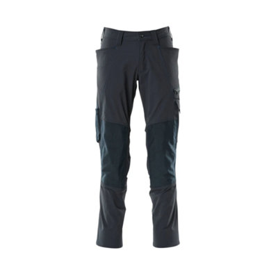 Mascot Accelerate Stretch Trousers With Kneepad PocketsDark Navy   (40.5) (Leg LengthLong) from B&Q