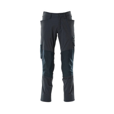 Mascot Accelerate Stretch Trousers With Kneepad PocketsDark Navy   (42.5) (Leg LengthLong) from B&Q
