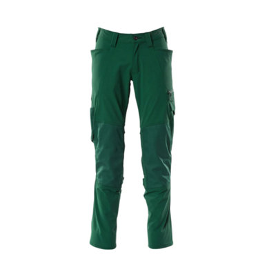 Mascot Accelerate Stretch Trousers With Kneepad PocketsGreen   (27) (Leg LengthRegular) from B&Q