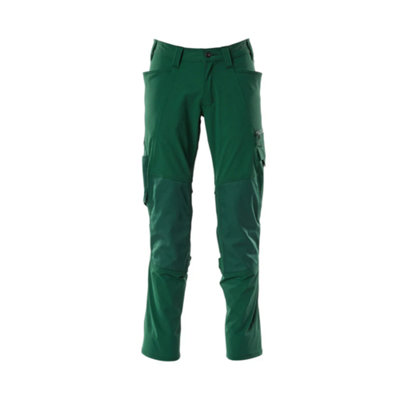 Mascot Accelerate Stretch Trousers With Kneepad PocketsGreen   (30.5) (Leg LengthRegular) from B&Q