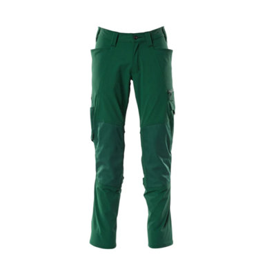 Mascot Accelerate Stretch Trousers With Kneepad PocketsGreen   (31.5) (Leg LengthRegular) from B&Q