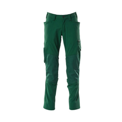 Mascot Accelerate Stretch Trousers With Kneepad PocketsGreen   (33.5) (Leg LengthRegular) from B&Q