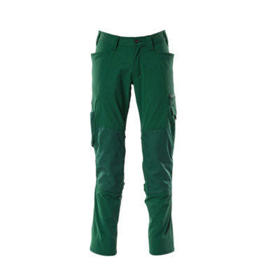 Mascot Accelerate Stretch Trousers With Kneepad PocketsGreen   (34.5) (Leg LengthRegular) from B&Q