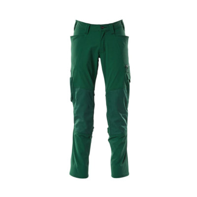 Mascot Accelerate Stretch Trousers With Kneepad PocketsGreen   (35.5) (Leg LengthRegular) from B&Q