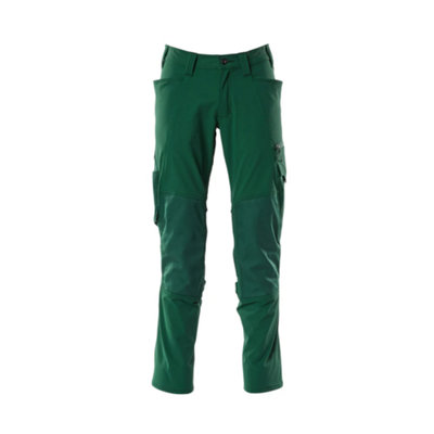 Mascot Accelerate Stretch Trousers With Kneepad PocketsGreen   (42.5) (Leg LengthRegular) from B&Q