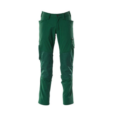 Mascot Accelerate Stretch Trousers With Kneepad PocketsGreen   (46.5) (Leg LengthRegular) from B&Q