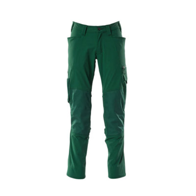 Mascot Accelerate Stretch Trousers With Kneepad PocketsGreen   (36.5) (Leg LengthLong) from B&Q