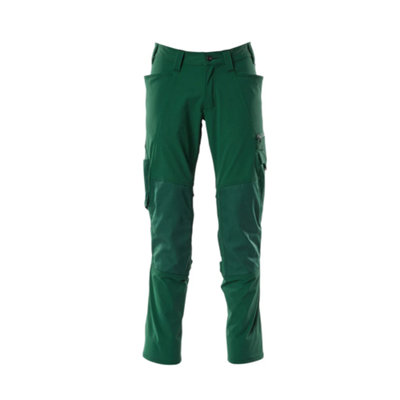 Mascot Accelerate Stretch Trousers With Kneepad PocketsGreen   (46.5) (Leg LengthLong) from B&Q