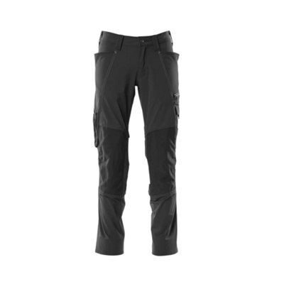 Mascot Accelerate Stretch Trousers With Kneepad PocketsBlack   (28.5) (Leg LengthRegular) from B&Q