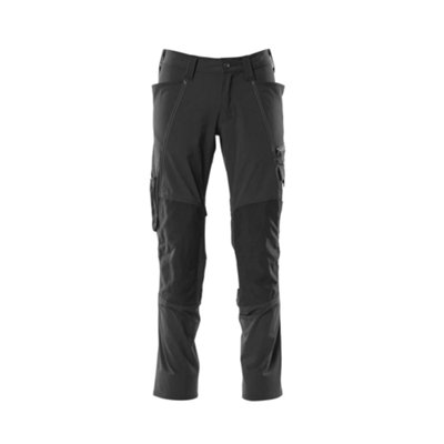 Mascot Accelerate Stretch Trousers With Kneepad PocketsBlack   (31.5) (Leg LengthRegular) from B&Q