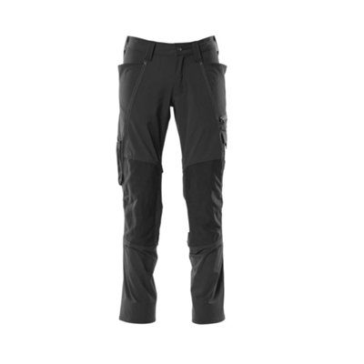 Mascot Accelerate Stretch Trousers With Kneepad PocketsBlack   (32.5) (Leg LengthRegular) from B&Q