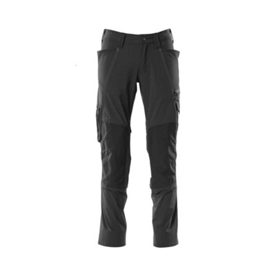 Mascot Accelerate Stretch Trousers With Kneepad PocketsBlack   (35.5) (Leg LengthRegular) from B&Q