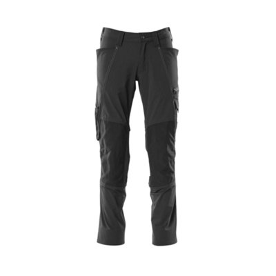 Mascot Accelerate Stretch Trousers With Kneepad PocketsBlack   (44.5) (Leg LengthRegular) from B&Q