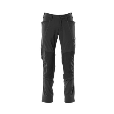 Mascot Accelerate Stretch Trousers With Kneepad PocketsBlack   (46.5) (Leg LengthRegular) from B&Q
