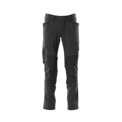 Mascot Accelerate Stretch Trousers With Kneepad PocketsBlack   (38.5) (Leg LengthLong) from B&Q