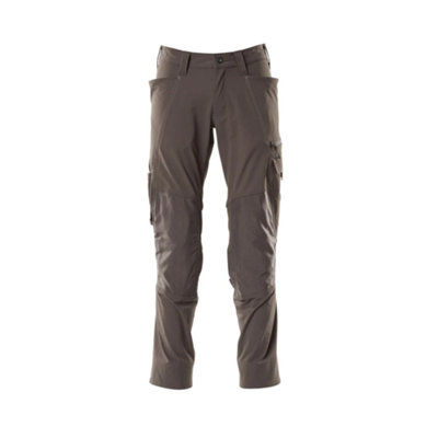 Mascot Accelerate Stretch Trousers With Kneepad PocketsDark Anthracite   (34.5) (Leg LengthShort) from B&Q