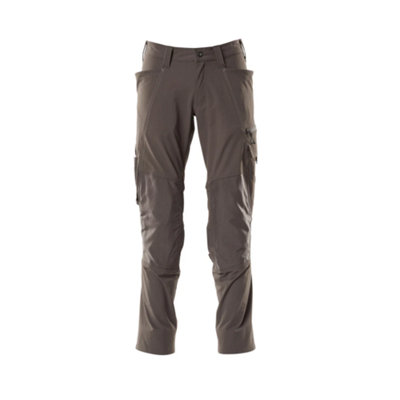 Mascot Accelerate Stretch Trousers With Kneepad PocketsDark Anthracite   (36.5) (Leg LengthShort) from B&Q