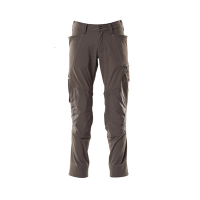 Mascot Accelerate Stretch Trousers With Kneepad PocketsDark Anthracite   (40.5) (Leg LengthShort) from B&Q