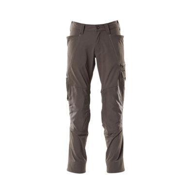 Mascot Accelerate Stretch Trousers With Kneepad PocketsDark Anthracite   (44.5) (Leg LengthRegular) from B&Q