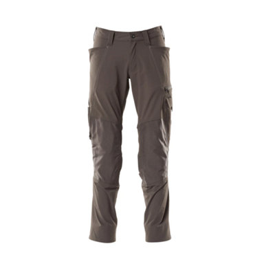 Mascot Accelerate Stretch Trousers With Kneepad PocketsDark Anthracite   (46.5) (Leg LengthRegular) from B&Q