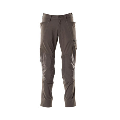 Mascot Accelerate Stretch Trousers With Kneepad PocketsDark Anthracite   (35.5) (Leg LengthLong) from B&Q