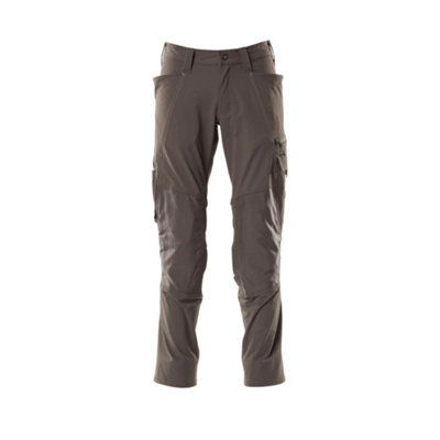 Mascot Accelerate Stretch Trousers With Kneepad PocketsDark Anthracite   (46.5) (Leg LengthLong) from B&Q
