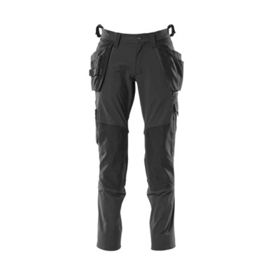 B&Q -  Accelerate Stretch Trousers With Holster Pockets (Black)  (38.5) (Leg LengthShort)