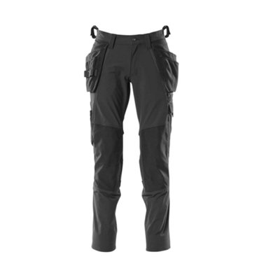 B&Q -  Accelerate Stretch Trousers With Holster Pockets (Black)  (31.5) (Leg LengthLong)