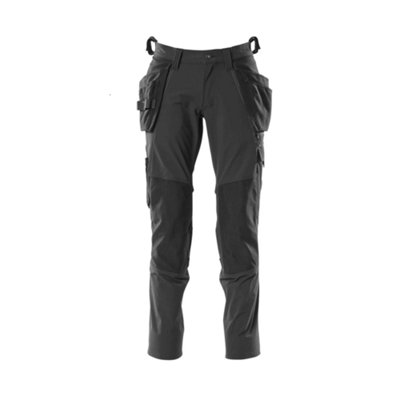 B&Q -  Accelerate Stretch Trousers With Holster Pockets (Black)  (32.5) (Leg LengthLong)