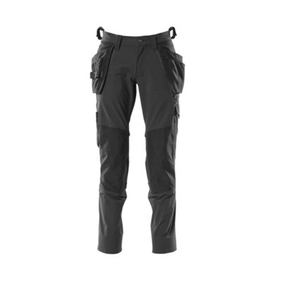 B&Q -  Accelerate Stretch Trousers With Holster Pockets (Black)  (35.5) (Leg LengthLong)
