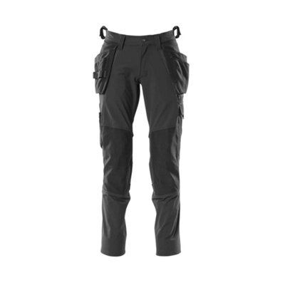B&Q -  Accelerate Stretch Trousers With Holster Pockets (Black)  (36.5) (Leg LengthLong)