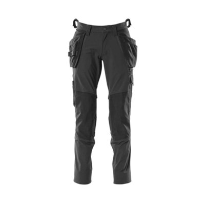B&Q -  Accelerate Stretch Trousers With Holster Pockets (Black)  (38.5) (Leg LengthLong)