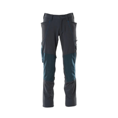 Mascot Accelerate Stretch Trousers With Kneepad PocketsDark Navy   (33.5) (Leg LengthRegular) from B&Q