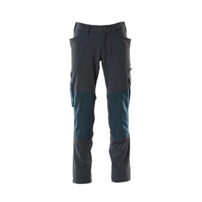 Mascot Accelerate Stretch Trousers With Kneepad PocketsDark Navy   (36.5) (Leg LengthRegular) from B&Q