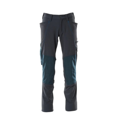 Mascot Accelerate Stretch Trousers With Kneepad PocketsDark Navy   (44.5) (Leg LengthRegular) from B&Q