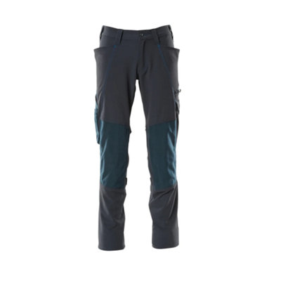 Mascot Accelerate Stretch Trousers With Kneepad PocketsDark Navy   (31.5) (Leg LengthLong) from B&Q