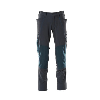 Mascot Accelerate Stretch Trousers With Kneepad PocketsDark Navy   (42.5) (Leg LengthLong) from B&Q