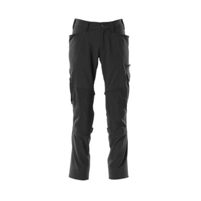 Mascot Accelerate Stretch Trousers With Kneepad PocketsBlack   (31.5) (Leg LengthRegular) from B&Q