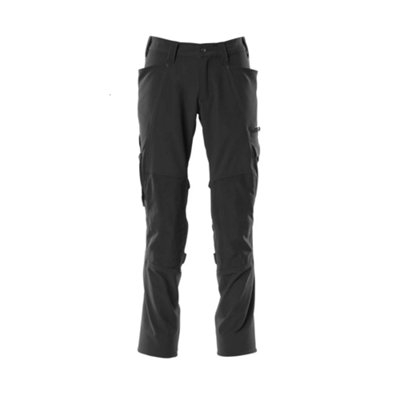 Mascot Accelerate Stretch Trousers With Kneepad PocketsBlack   (33.5) (Leg LengthRegular) from B&Q