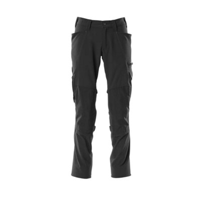 Mascot Accelerate Stretch Trousers With Kneepad PocketsBlack   (34.5) (Leg LengthRegular) from B&Q