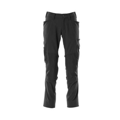 Mascot Accelerate Stretch Trousers With Kneepad PocketsBlack   (48.5) (Leg LengthRegular) from B&Q