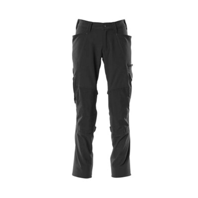 Mascot Accelerate Stretch Trousers With Kneepad PocketsBlack   (50.5) (Leg LengthRegular) from B&Q