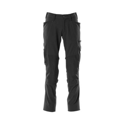 Mascot Accelerate Stretch Trousers With Kneepad PocketsBlack   (31.5) (Leg LengthLong) from B&Q