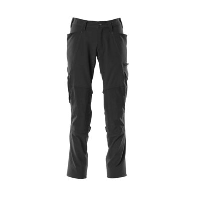 Mascot Accelerate Stretch Trousers With Kneepad PocketsBlack   (32.5) (Leg LengthLong) from B&Q