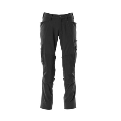 Mascot Accelerate Stretch Trousers With Kneepad PocketsBlack   (34.5) (Leg LengthLong) from B&Q